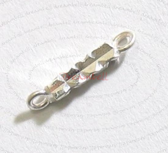 10x Sterling Silver Caser Cube Tube Link Connector Bead Spacer 11mm