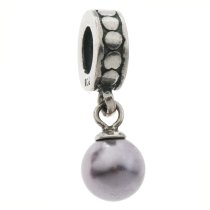 Sterling Silver Swarovski Mauve Pearl Pendant Bead for European Charm Bracelets