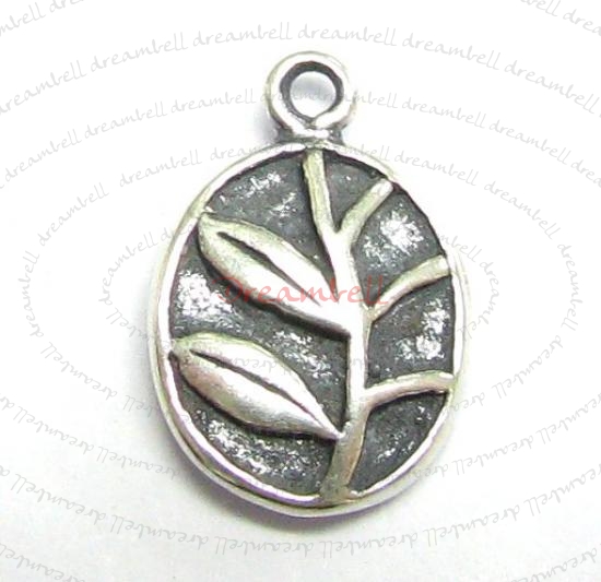 1x Sterling Silver Oval Tree of Life Dangle Charm Pendant