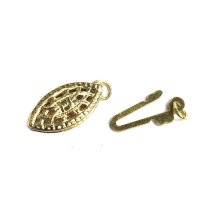 1X 14k Gold Filled CLASSIC FILIGREE NUT PEARL BOX HOOK CLASP 15mm