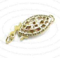 1X 14k Gold Filled CLASSIC FILIGREE NUT PEARL BOX HOOK CLASP 15mm