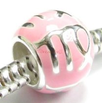 Sterling Silver Zodiac HOROSCOPE VIRGO Enamel Bead for European Charm Bracelets