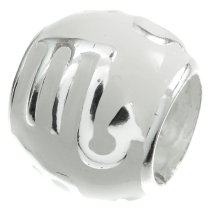 Sterling Silver Zodiac HOROSCOPE SCORPIO Enamel Bead for European Charm Bracelets