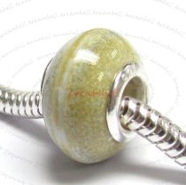 Sterling Silver Ceramic ROUND Bead for European Charm Bracelets