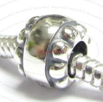 Sterling Silver Candy Bead for European Charm Bracelets