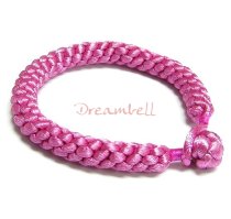 Chinese HAND KNOTTED SILK CORD BRACELET DEEP PINK 7.5″