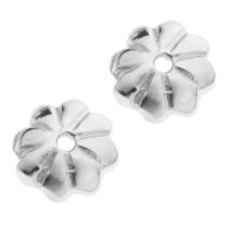 20X Bali Sterling silver Flower caps Bead 5.5mm