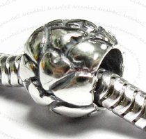 Sterling Silver Round Heart Lots of Love for European Charm Bracelets