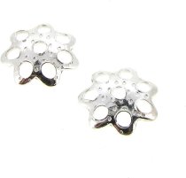 20 x Bali Sterling Silver Round Flower Caps Bead 5mm