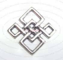 1x Sterling SILVER Chinese Knot Square Chandelier Connector 15mm