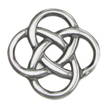 1x Sterling SILVER Chinese Knot Round Chandelier Connector 18mm