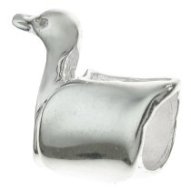 Sterling Silver SWAN DUCK Bead for European Charm Bracelets