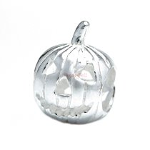 Sterling Silver HALLOWEEN PUMPKIN Bead for European Charm Bracelets