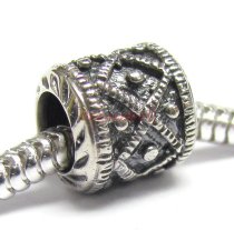 Antique Sterling Silver BARREL TUBE Bead for European Charm Bracelets