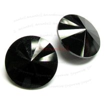 2x Swarovski Elements Rivoli Stone Crystal 1122 Jet Black 14mm