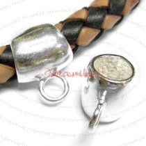Sterling Silver 6mm Cord Pendant Bail Connector