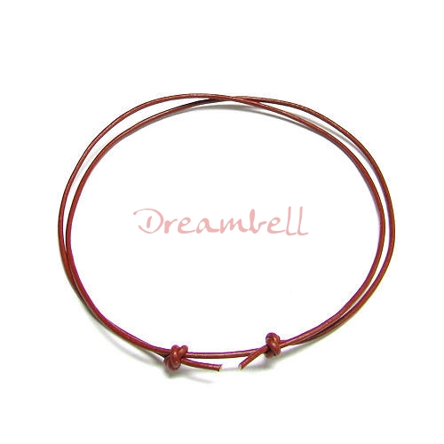 1x Red leather cord 1mm adjustable Anklet Bracelet 9"-17"