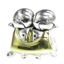 14K Gold 925 Sterling Silver CUTE BABY TWINS BOY KID Bead for European Charm Bracelets