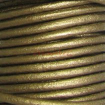 2 YARDS Natural Leather BEAD STRINGING CORD 1mm Metallic Brown (Kansa)
