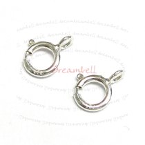 10X Italian STERLING Silver Spring Ring Clasp 5mm