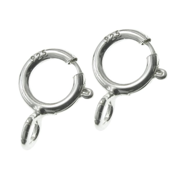 10X Italian Sterling Silver Spring Ring Clasps - 5mm Premium Jewelry Findings