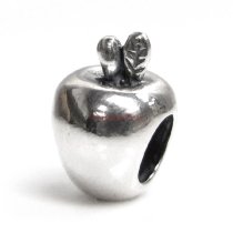 Sterling Silver CUTE APPLE Bead for European Charm Bracelets