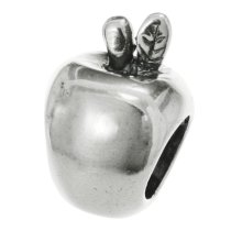 Sterling Silver CUTE APPLE Bead for European Charm Bracelets