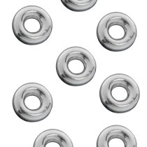 10x STERLING SILVER Round Bubble Bead Rondelle Jump Ring 2mm x 6mm