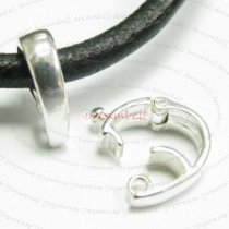 1 x BRIGHT STERLING SILVER CHANGEABLE PENDANT CLASP BAIL SLIDE
