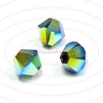 24 Swarovski Elements Xilion Crystal 5328 Jet Black 2x AB 4mm