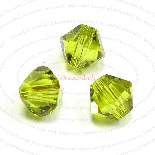 24x Swarovski Elements Xilion Crystal 5328 Light Olivine 4mm
