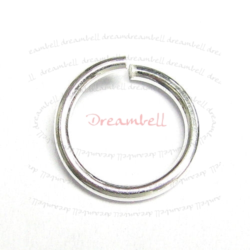 6x Sterling silver Open Jump Rings Bead 17ga 10mm