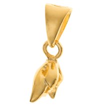 1x Real Gold STERLING SILVER PENDANT Pinch CLASP W/ BAIL