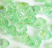 24x Swarovski Elements Bicone Crystal 5301 Peridot AB 4mm