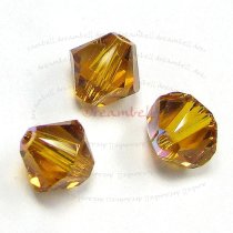 24 x Swarovski Elements Xilion Crystal 5328 Topaz AB 4mm