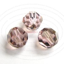 12 x Swarovski Crystal Elements Round Faceted 5000 Light Rose Satin 6mm