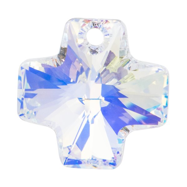 1x Swarovski Elements Austrian Crystal 6866 Cross Pendant Clear AB