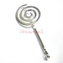 1x Sterling Silver Donut PENDANT Connector Dangle Bail Holder CLASP