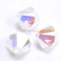12 Swarovski Elements Xilion Crystal 5328 Clear AB 2x 6mm