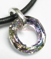 1 x BRIGHT STERLING SILVER OVAL CHANGEABLE PENDANT CLASP BAIL
