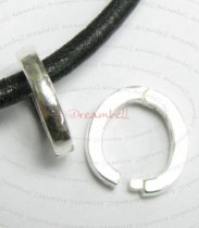 1 x BRIGHT STERLING SILVER OVAL CHANGEABLE PENDANT CLASP BAIL