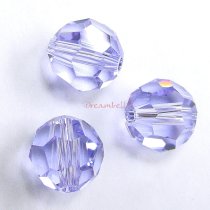 6 x Swarovski Crystal Elements Round Faceted 5000 Violet 8mm
