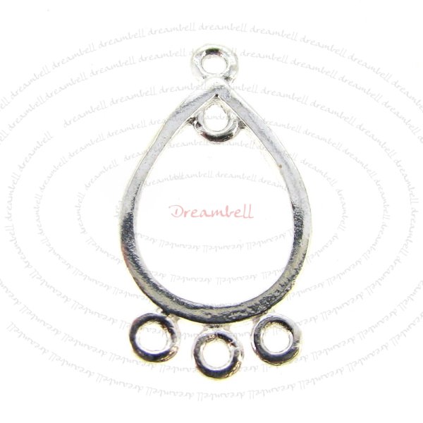 2x Sterling SILVER Bead Chandelier Earrings Connector 19 x 10mm