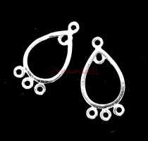 2x Sterling SILVER Bead Chandelier Earrings Connector 19 x 10mm