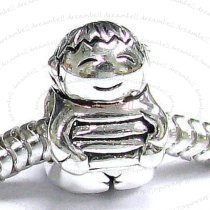 Sterling Silver Cute Happy Baby BOY KID / Son w/ Smile Face for European Charm Bracelets