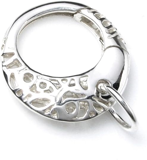 Sterling Silver Filigree Flower Clasp Enhancer - 18mm Multi-Function Jewelry Finding