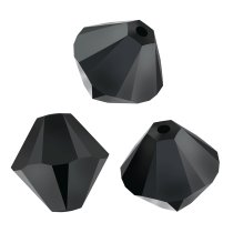 12 Swarovski Elements Xilion Crystal 5328 Jet Hematite AB 2x 6mm