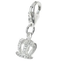 Sterling silver Mini Crown Dangle Pendant Charm Bead for European Style Clip on Charm