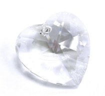 1x Swarovski Crystal 6202 Heart Pendant Moonlight 28mm