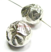 1x Bali Sterling Silver Rough Stone Abstract Spacer bead 14mm